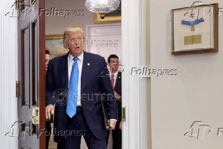 U.S. President Trump signs the VA Home Loan Program Reform Act at the White House in Washington, D.C.
