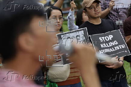 Philippine protesters condemn killing of journalists in Gaza