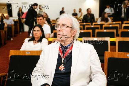 Juca de Oliveira na posse de Jô Soares na Academia de Letras
