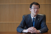FILE PHOTO: Norinchukin Bank President & CEO Kitabayashi talks strategy in Tokyo