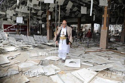 Aftermath of an Israeli airstrike, in Sanaa
