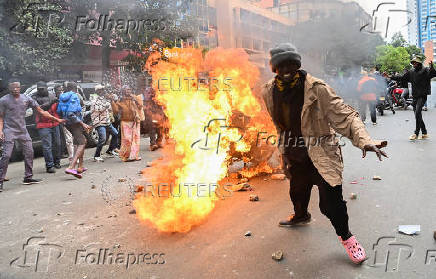 Demonstration against the death of Kenyan blogger Albert Ojwang who died in police custody, in downtown Nairobi
