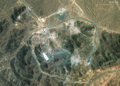 A satellite overview shows the Fordow Fuel Enrichment Facility, amid the Iran-Israel conflict, near Qom