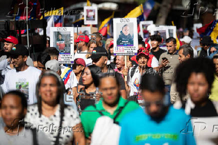 Manifestación en Caracas de apoyo a hijos de migrantes venezolanos deportados