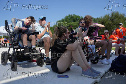 Demonstrators hold a four-day vigil in protest of cuts to Medicaid, in Washington