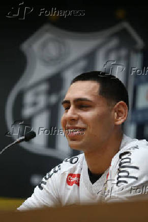 Gustavo Caballero é apresentado como novo reforço do Santos