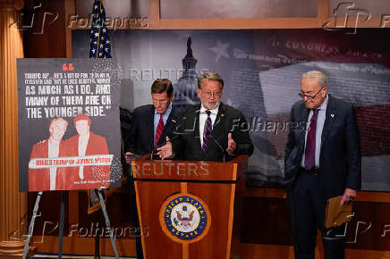 U.S. Senate Democrats compel the Trump administration to release files on disgraced financier and sex offender Jeffrey Epstein