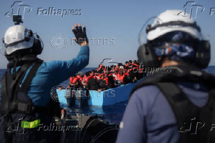Sea-Watch 5 migrant search and rescue ship rescues migrants at the SAR zone off Libya