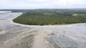 Vista aérea da praia de Moreré, na ilha de Boipeba (BA)