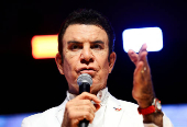 Salvador Nasralla, presidential candidate for Honduras' Liberal Party, attends his party's national convention, in San Pedro Sula