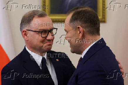 Polish President Duda meets with President-elect Nawrocki, in Warsaw