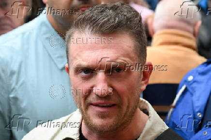 Anti-immigration activist Stephen Yaxley-Lennon at Westminster Magistrates' Court, in London