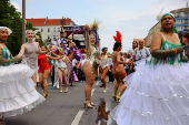 Annual street parade, which is part of the Carnival of Cultures celebrating the multi-ethnic diversity of the city, in Berlin
