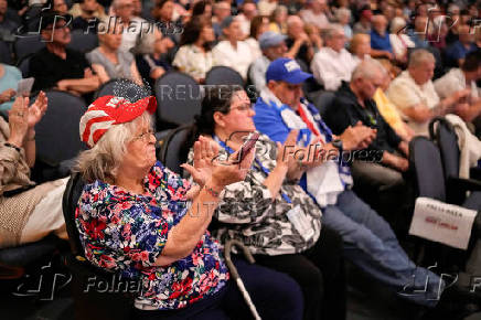U.S. Congressman Mike Lawler (R-NY) attends a town hall meeting in Mahopac, New York