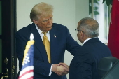 US President Trump meets Crown Prince Salman of Bahrain at the White House