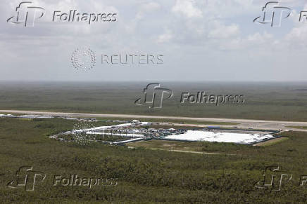An aerial view of 