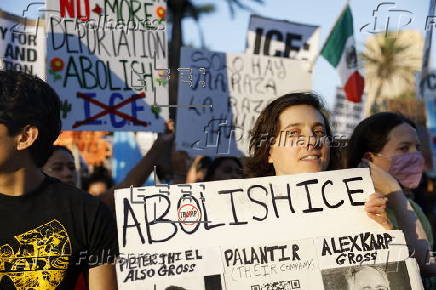 Immigration rights protest in Los angeles