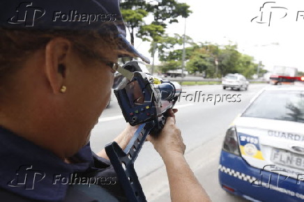 Fiscalização de velocidade na marginal tietê em São Paulo