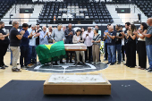 Velório de Haílton Corrêa de Arruda, o Manga, no Rio de Janeiro.