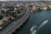 A drone view of Lagos Island