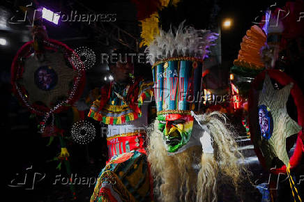 Bolivians celebrate the Gran Poder parade, in La Paz