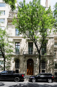 A view of a building where Jeffrey Epstein used to live,  in Manhattan on the Upper East Side in New York City