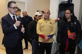 Jugadores de Barcelona Leyendas visitan El Casal de Cataluña en Buenos Aires