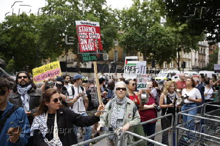 Pro-Palestine protest as British government meets to discuss Gaza crisis