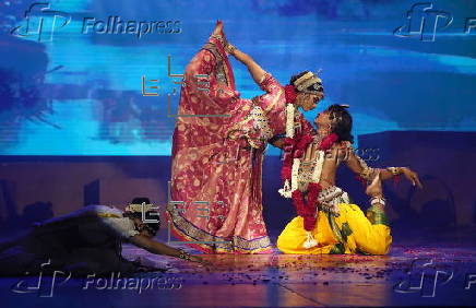 Dance drama in New Delhi prior Hindu festival Janmashtami marking Lord Krishna's birth