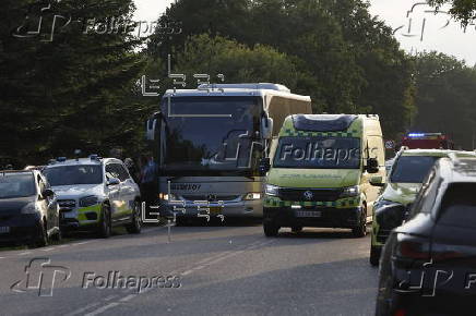 Train collision in Bjerndrup, southern Denmark