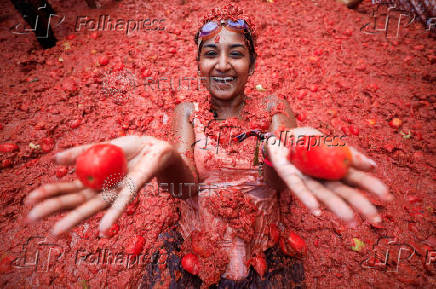 The annual 'La Tomatina' food fight festival, in Bunol