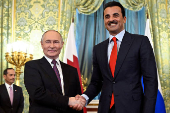 Russia's President Vladimir Putin meets Qatar's Emir Tamim bin Hamad Al Thani in Moscow