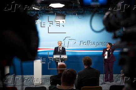 Dutch Prime Minister Dick Schoof speaks to the press after the Council of Ministers
