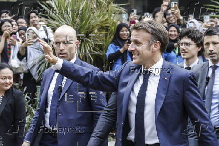 France's President Emmanuel Macron visits Indonesia
