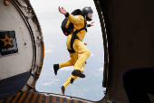 Golden Knights parachute team train in North Carolina before participating in U.S. Army?s 250th anniversary celebrations
