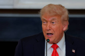 U.S. President Trump participates in a roundtable discussion with the Fraternal Order of Police at the White House