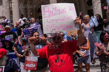 Rally against Zohran Mamdani for New York City Mayor