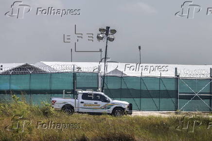 Florida Governor DeSantis holds press conference at Alligator Alcatraz detention facility