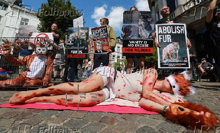 Anti-fur protest in Antwerp