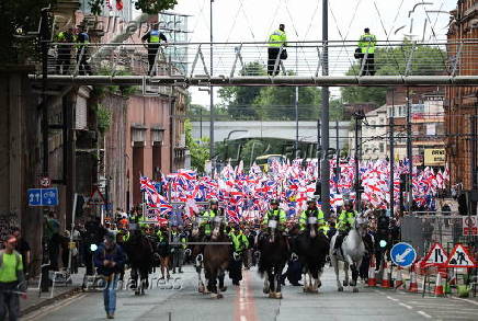 Britain First group hold 'March for Remigration' in Manchester