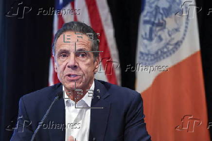 New York City mayoral candidate Andrew Cuomo holds press conference