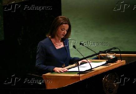 conferência internacional de alto nível para a solução pacífica da questão da Palestina e a implementação da solução de dois Estados.