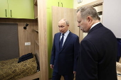 Russian President Vladimir Putin visits the Bauman Moscow State Technical University