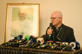 Coletiva de imprensa na catedral da Sé - Morte do  Papa Francisco