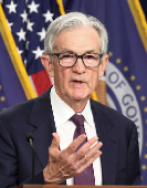 Federal Reserve Chair Jerome Powell speaks at a press conference in Washington
