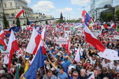 Rally for Polish presidential candidate Rafal Trzaskowski