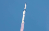SpaceX's next-generation Starship spacecraft atop its Super Heavy booster is prepared for launch
