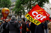 Demonstration against pension reform in Paris