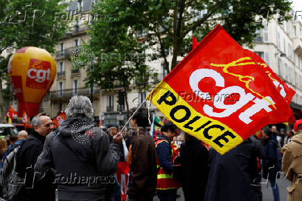 Demonstration against pension reform in Paris