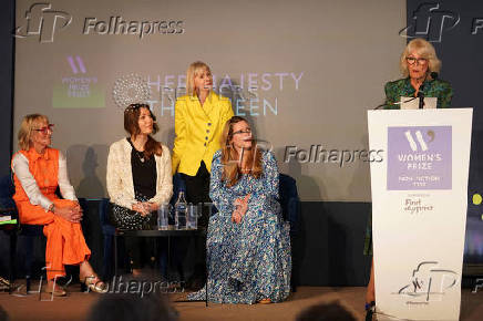 Britain's Queen Camilla attends the Women's Prize for Fiction and Nonfiction event in London